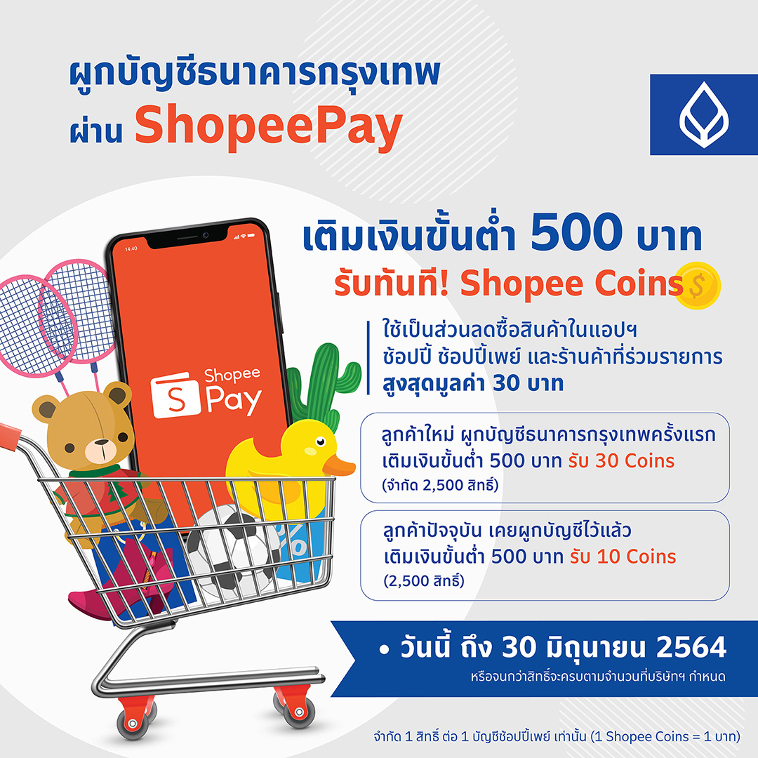 ธนาคารกรุงเทพ จับมือ ShopeePay