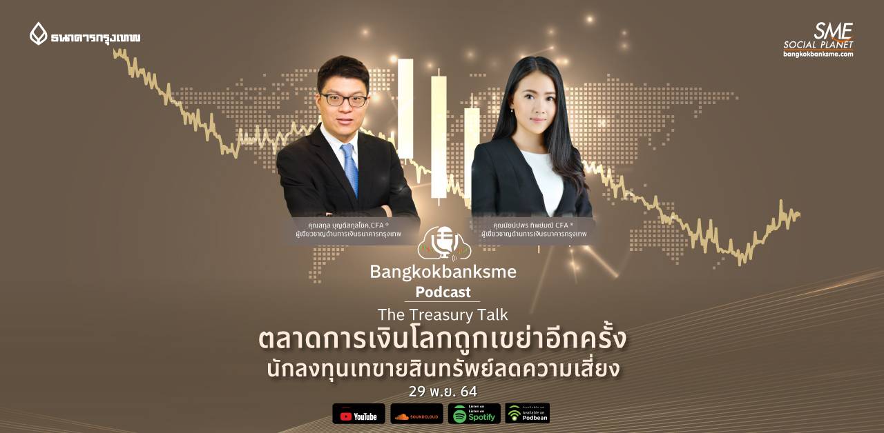 The Treasury Talk Ep.16 ตอน ตลาดการเงินโลกถูกเขย่าอีกครั้ง นักลงทุนเทขายสินทรัพย์ลดความเสี่ยง