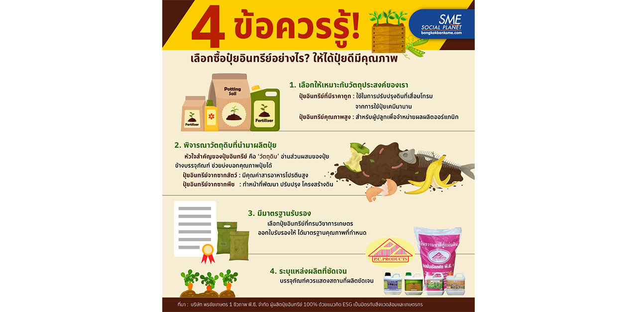 4 ข้อควรรู้ เลือกปุ๋ยอินทรีย์อย่างไร? ให้ได้ปุ๋ยดีมีคุณภาพ