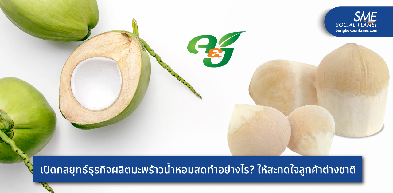 ‘เอ แอนด์ เจ ผลไม้ไทย’ โรงงานผลิตมะพร้าวน้ำหอมสดแถวหน้าเมืองไทย ส่งออกอย่างไร? ให้มัดใจลูกค้าทั่วโลก