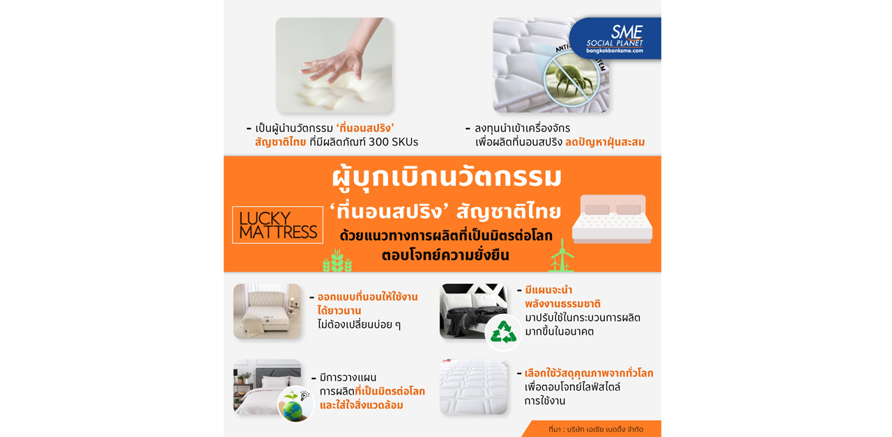 6 ข้อดี นวัตกรรมที่นอนสปริง ‘Lucky Mattress’ ที่เป็นมิตรต่อโลก