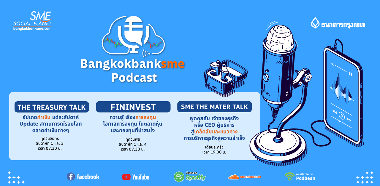 Bangkok Bank SME Podcast เปิดโลกธุรกิจ เพื่อนใหม่ ผ่านเรื่องราวเสียง กับ 3 รายการ