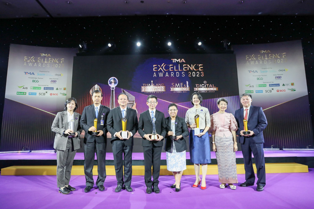 ธนาคาร เข้ารับรางวัล ‘Thailand Corporate Excellence Awards 2023’  สาขาความเป็นเลิศด้านการบริหารทางการเงิน พร้อมร่วมแสดงความยินดีกับ 3 ลูกค้าที่ได้รับรางวัลพระราชทาน ‘SMEs Excellence Awards’