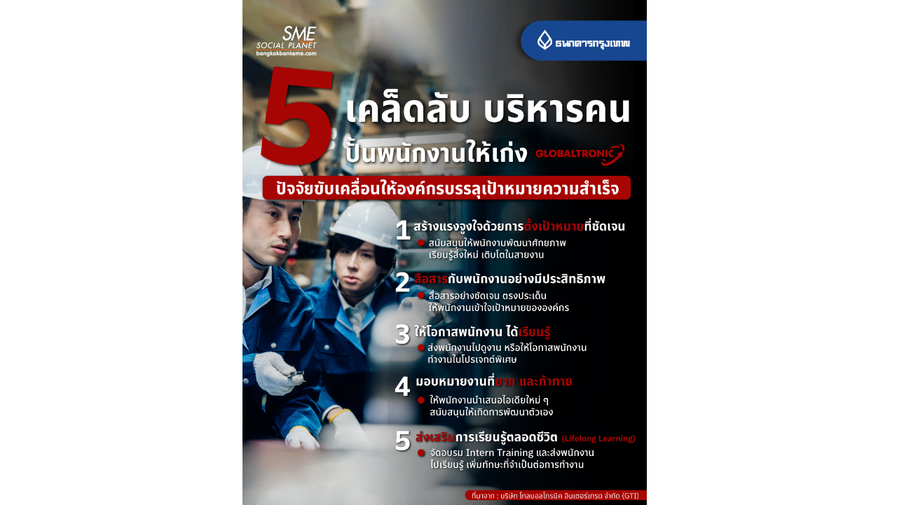 5 เคล็ดลับ บริหารคน ปั้นพนักงานให้เก่ง ปัจจัยขับเคลื่อนให้องค์กรบรรลุเป้าหมายความสำเร็จ