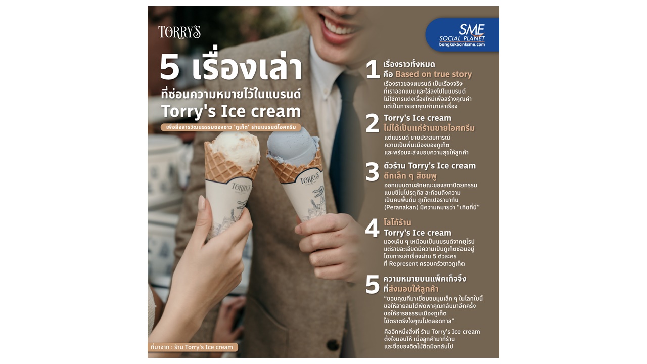 5 เรื่องเล่า ที่ซ่อนความหมายไว้ในแบรนด์ Torry's Ice cream เพื่อสื่อสารวัฒนธรรมของชาว 'ภูเก็ต' ผ่านแบรนด์ไอศกรีม
