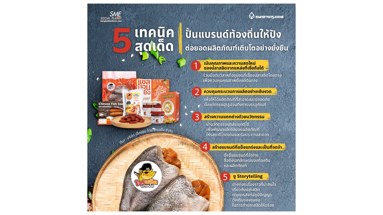 5 เทคนิคสุดเด็ด ปั้นแบรนด์ท้องถิ่นให้ปัง ต่อยอดผลิตภัณฑ์เติบโตอย่างยั่งยืน