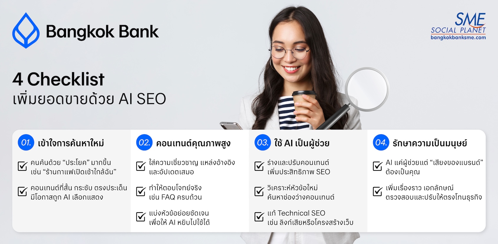 4 Checklist เพิ่มยอดขายด้วย AI SEO